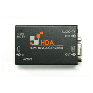 오피트 영상신호 컨버터 HDMI to VGA 변환기 HDA