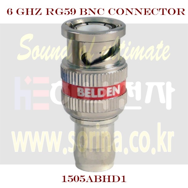 정품 벨덴 1505A 전용커넥터 BELDEN 동축 케이블 RF BNC RG-59 6 GHz HD 1 piece 1505ABHD1 일체형