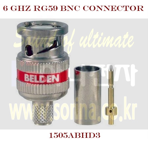 정품 벨덴 1505A 전용커넥터 BELDEN 동축 케이블 RF BNC RG-59 6 GHz HD 3 piece 1505ABHD3