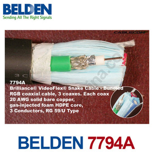 벨덴 BELDEN 7794A Multicord 3 Video Coax Cables 1롤 150m