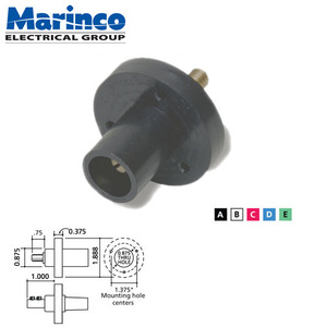 정품 마린코 캠락 Marinco CLMMRS Circle 원형 판넬고정형 수 male 600V 150A 블랙 화이트 레드 그린 블루