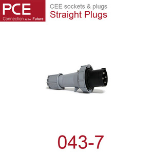 산업용 커넥터 산업용 소켓 CEE sockets &amp; plugs / Straight Plugs 043-7 IP67/500V/125A/2P+G