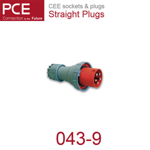 산업용 커넥터 산업용 소켓 CEE sockets &amp; plugs / Straight Plugs 043-9 IP67/400V/125A/2P+G