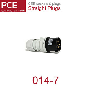 산업용 커넥터 산업용 소켓 CEE sockets &amp; plugs / Straight Plugs 014-7 IP44/500V/16A/3P+G