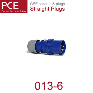 PCE 013-6 CEE 산업용 플러그 16A 3P 6h 230V IP44 샤크 IEC60309 카라반 캠핑카 단상 숫놈 Male