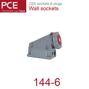PCE 144-6 CEE 산업용 벽면 소켓 125A 4P 6h 400V IP66/67 파워 트위스트