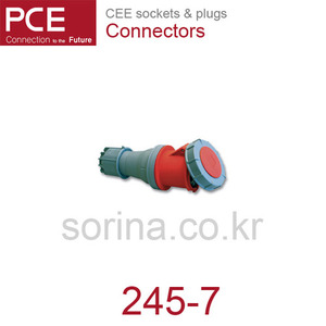 산업용플러그/산업용커넥터 CEE sockets &amp; plugs / Connectors 245-7 IP67/500V/125A/4P+G 