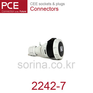 PCE 2242-7 CEE 산업용 커넥터 32A 4P 7h IP66/67 샤크