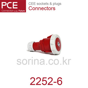 PCE 2252-6 CEE 산업용 커넥터 32A 5P 6h 400V IP66/67 샤크