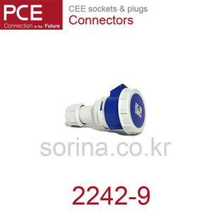 PCE 2242-9 CEE 산업용 커넥터 32A 4P 9h IP66/67 샤크