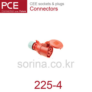 산업용플러그/산업용커넥터 CEE sockets &amp; plugs / Connectors 225-4 IP44/110V/32A/4P+G 