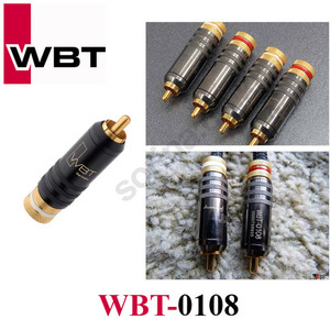 [정품] WBT WBT-0108 (4EA) 24K 금도금 언밸런스 RCA 플러그 잭 압착조임식