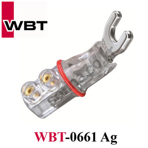 [정품] WBT공식 판매점 수입 정품 너트 나사 조임식 스피커 플러그 말굽 단자 Spade terminal 은단자 WBT-0661 Ag 4EA 1세트 순은 말굽단자