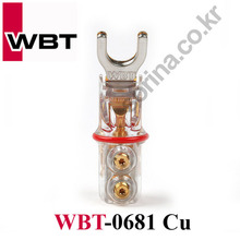 [정품] WBT공식 판매점 수입 정품 너트 나사 조임식 스피커 플러그 말굽 단자 Spade terminal WBT-0681 Cu 4EA 1세트