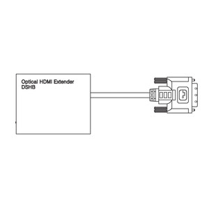 오피트 영상신호 광 전송기 DVI 양방향 통신 박스타입 피그테일 모듈 DSHB