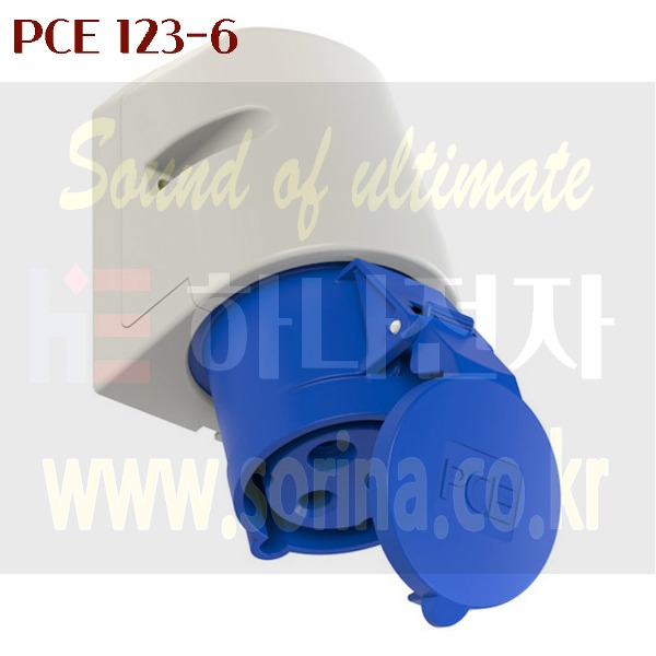 PCE 123-6 CEE 산업용 벽면 산업용 커넥터 소켓 유럽형 콘센트 230V 32A 3P 6h IP44 IEC60309 Female
