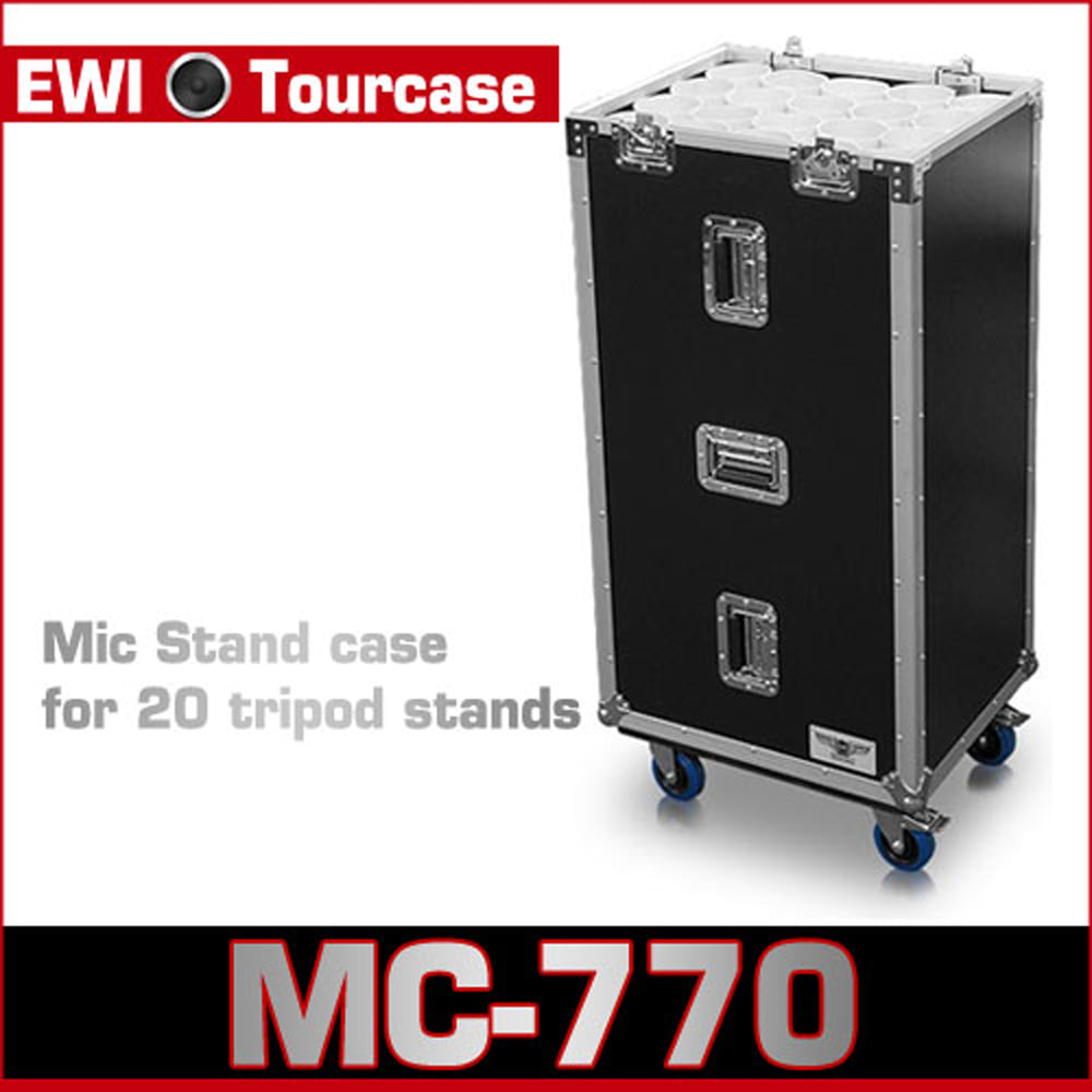 EWI MC-770 MC770 20개들이 마이크 스탠드 케이스 20개수납