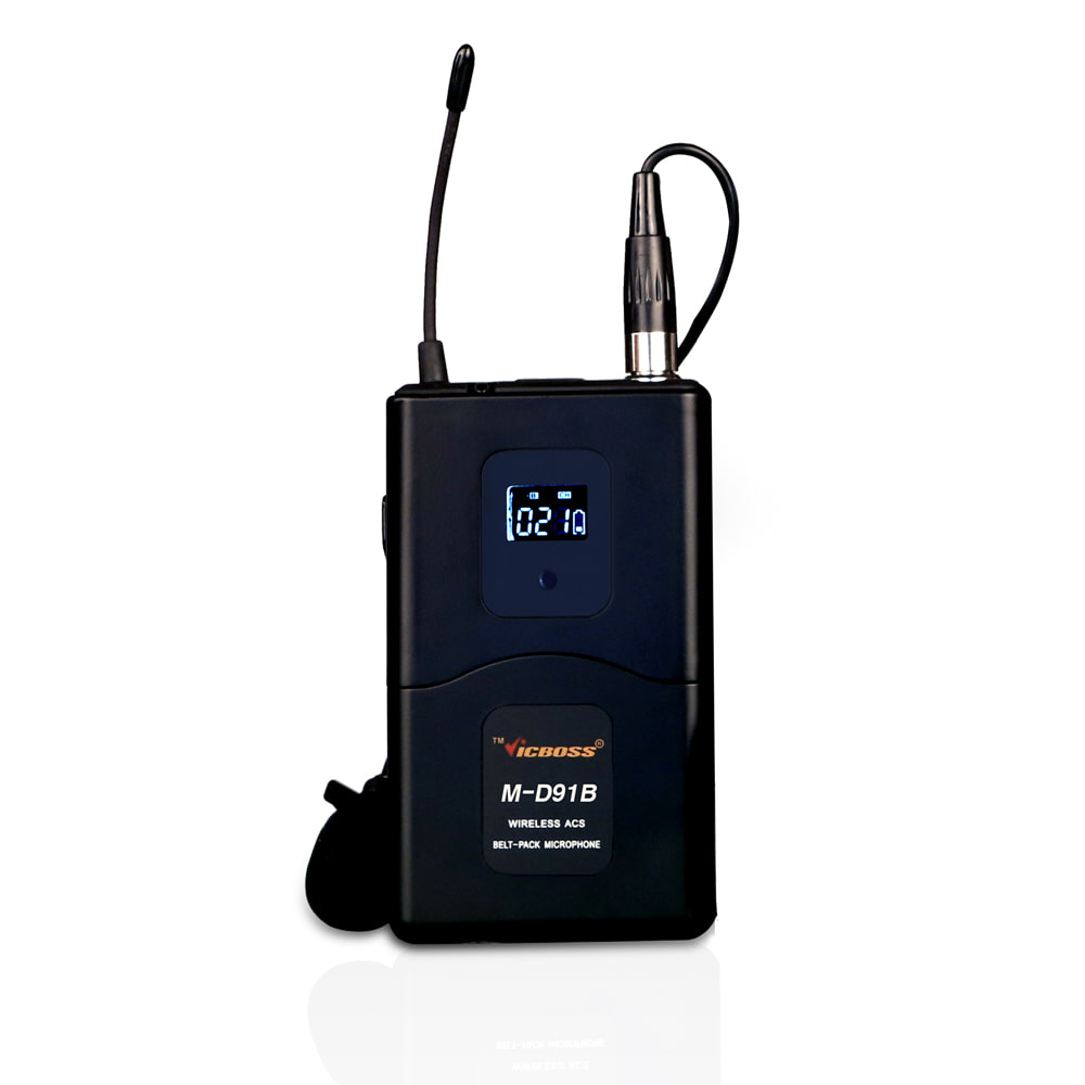 프로사운드 VICBOSS 빅보스 VHF 900MHz 무선 마이크 송신기 벨트형 허리형 M-D91B