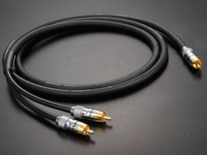[서브우퍼 전용 케이블] 오디오 Y형 인터커넥트 케이블 WOOFER-8000 (1m/pair) 금도금 RCA 플러그