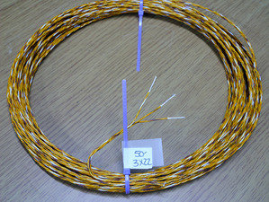 은도금동선 AWG 22 (0.644mm) X 3가닥짜리 연심선 (황색테프론 외피)[1미터]단위