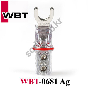 [정품] WBT공식 판매점 수입 정품 너트 나사 조임식 스피커 플러그 말굽 단자 Spade terminal 순은단자 WBT-0681 Ag 4EA 1세트