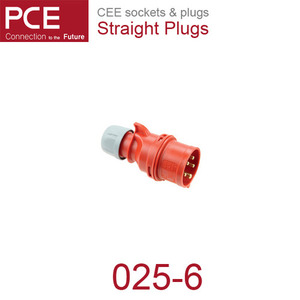 PCE 025-6 CEE 산업용 플러그 32A 5P 6h 400V IP44 샤크 IEC60309 3상 삼상 숫놈 Male