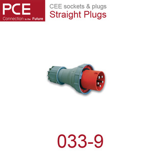산업용 커넥터 산업용 소켓 CEE sockets &amp; plugs / Straight Plugs 033-9 IP67/400V/63A/2P+G