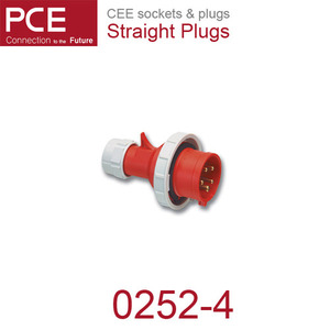 산업용 커넥터 산업용 소켓 CEE sockets &amp; plugs / Straight Plugs 0252-4 IP67/110V/32A/4P+G