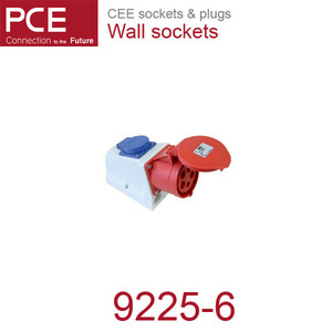PCE 9225-6 CEE 산업용 벽면 소켓 콤보 32A 5P 6h 400V IP44