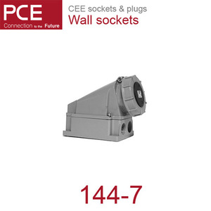 PCE 144-7 CEE 산업용 벽면 소켓 125A 4P 7h IP66/67 파워 트위스트