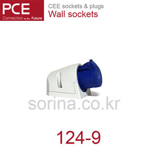 산업용플러그/산업용벽소켓 CEE 노출콘센트 CEE sockets &amp; plugs / Wall sockets 124-9 IP44/230V/32A/3P+G