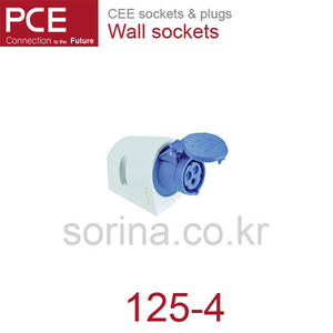 산업용플러그/산업용벽소켓 CEE sockets &amp; plugs / Wall sockets 125-4 IP44/110V/32A/4P+G 