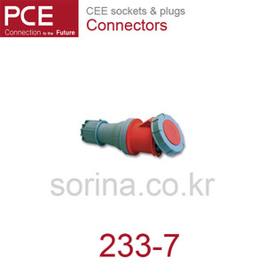 산업용플러그/산업용커넥터 CEE sockets &amp; plugs / Connectors 233-7 IP67/500V/63A/2P+G