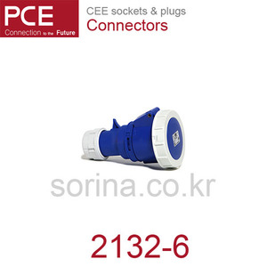 PCE 2132-6 CEE 산업용 커넥터 16A 3P 6h 230V IP66/67 샤크