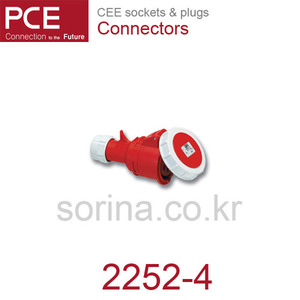 산업용플러그/산업용커넥터 CEE sockets &amp; plugs / Connectors 2252-4 IP67/110V/32A/4P+G 