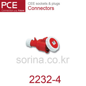 산업용플러그/산업용커넥터 CEE sockets &amp; plugs / Connectors 2232-4 IP67/110V/32A/2P+G 