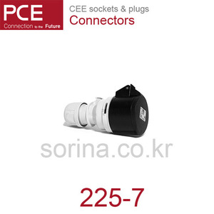PCE 225-7 CEE 산업용 커넥터 32A 5P 7h IP44 샤크